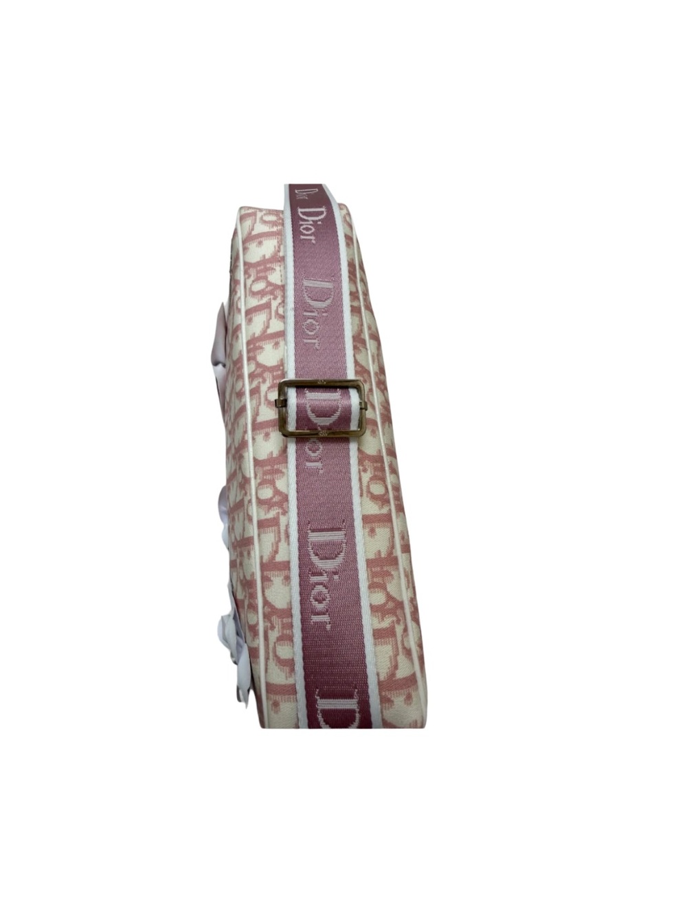 Dior Beige and White Oblique Floral Canvas Shoulder Bag - Picture 4 of 6